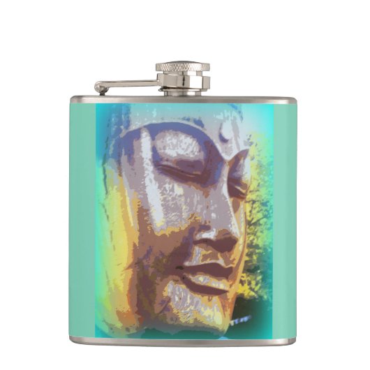 Flasques Vert visage bouddha (Devant)