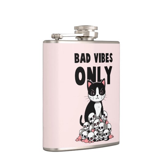 Flasques Vibes incorrectes uniquement - Chat et crânes (Droite)