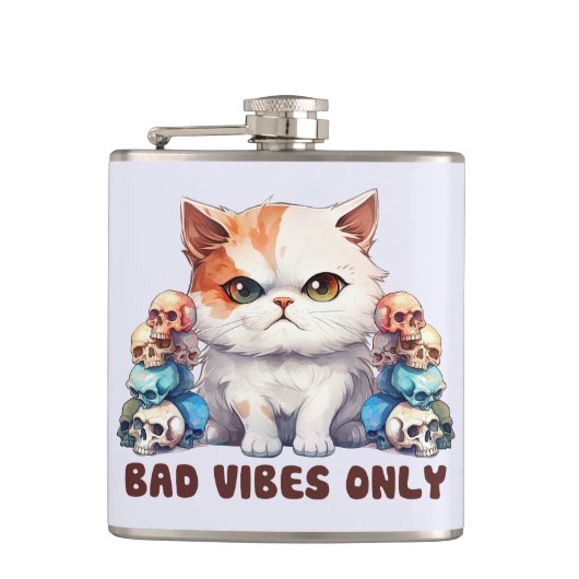 Flasques Vibes incorrectes uniquement - Fierce Chat & Skuls (Devant)