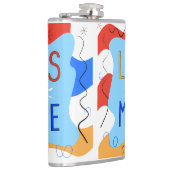 Flasques Vibrant "Less Is More" Abstract Graphic (Droite)