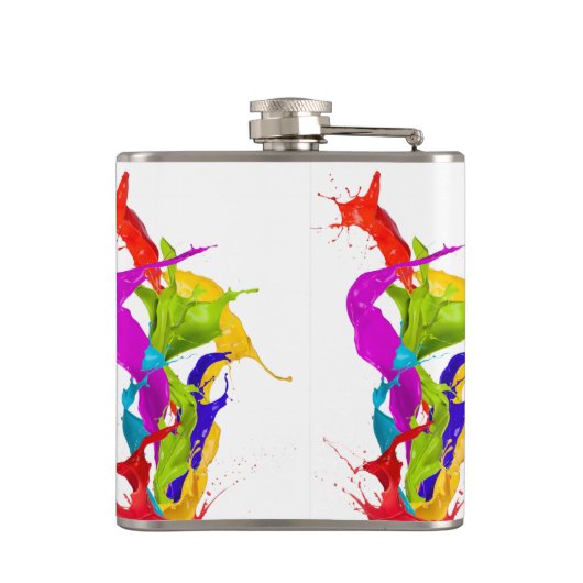 Flasques Vibrant Liquid Explosion: Abstract Paint Splash (Dos)