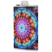 Flasques Vibrant Tie Dye Kaleidoscope Rainbow Mandala (Gauche)