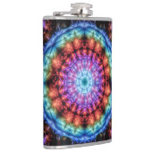 Flasques Vibrant Tie Dye Kaleidoscope Rainbow Mandala (Droite)