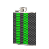 Flasques Vibrant Vert Carbone Fiber Style Racing Stripes (Gauche)