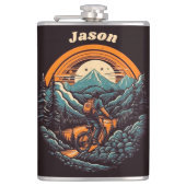 Flasques Vie cyclable, personnalisable rétro (Devant)