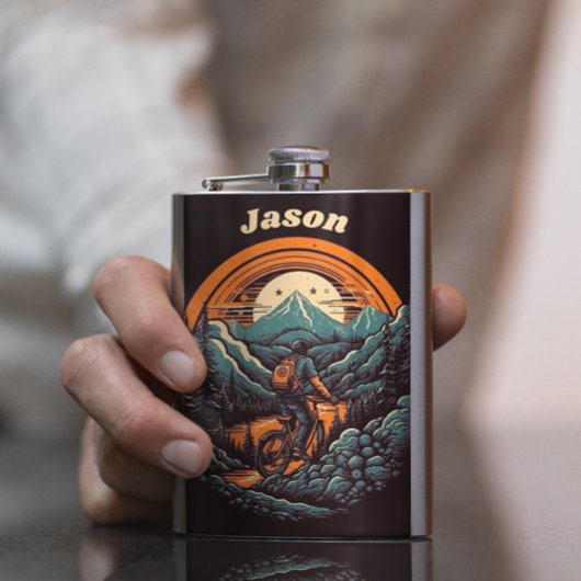 Flasques Vie cyclable, personnalisable rétro