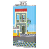 Flasques Vieille maison de Lisbonne avec chats et tramway j (Gauche)