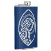 Flasques Vierge Marie, dentelle blanche, bleu marine (Droite)