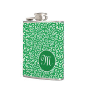 Flasques Vigne de spirale verte Karakusa Motif (Gauche)