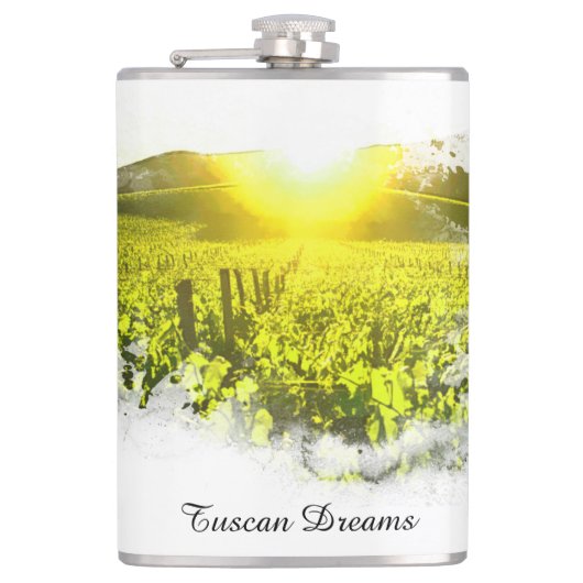 Flasques *~* Vignoble Toscan Sunset Italie AR21 Liquor (Devant)