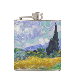 Flasques Vincent Van Gogh - Champ de blé avec cyprès
