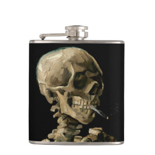 Flasques Vincent van Gogh - Crâne avec cigarette allumée