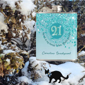 Flasques Vingt et unième et Turquoise Parties scintillant b