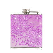 Flasques Vingt & Paillettes roses & Citation pour boire (Dos)