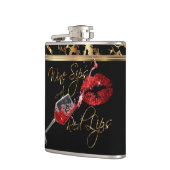 Flasques Vins et lèvres rouges (Gauche)