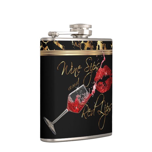 Flasques Vins et lèvres rouges (Droite)