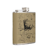 Flasques Vintage Aries Constellation Carte Hevelius 1690 (Droite)