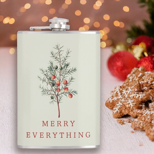 Flasques Vintage Botanique de Noël