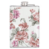 Flasques Vintage Chic  Fleurs Féminines Érodées (Dos)