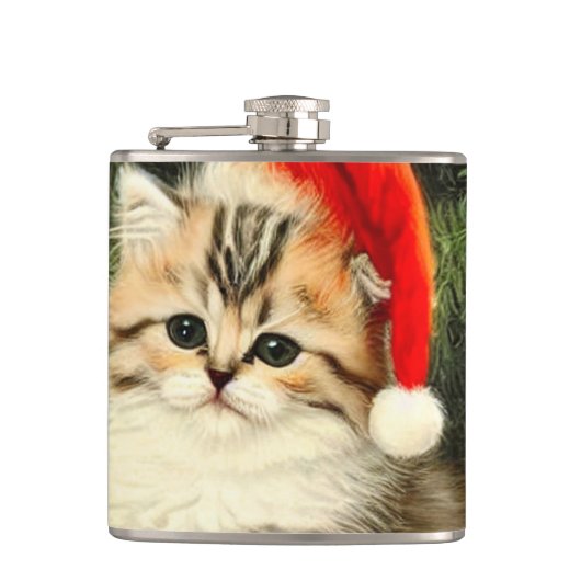 Flasques Vintage Christmas Kitten (Devant)