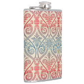 Flasques Vintage Damask Wallpaper - bleu violet rouge (Droite)