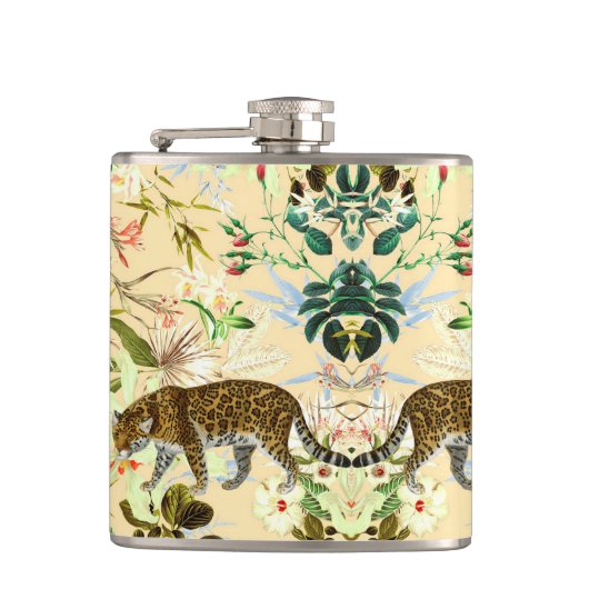Flasques Vintage Flower Jungle Tropical (Devant)