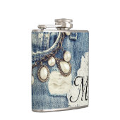 Flasques Vintage Jeans Victorian Monogram Whiskey Flask (Droite)