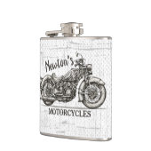 Flasques Vintage Motocyclette NOM PERSONNALISÉ Garage pour (Gauche)
