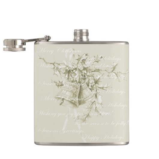 Flasques Vintage Noël cloches neutres (Ouvert)