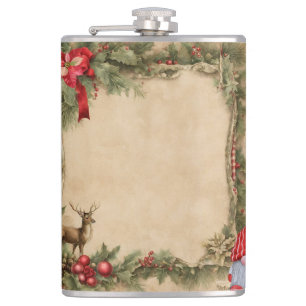Flasques Vintage Noël Fussy Cutting Image
