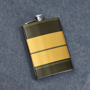 Flasques Vintage rayures jaune et verte