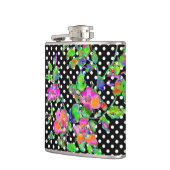 Flasques Vintage : Roses roses roses b/w pois (Gauche)