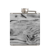 Flasques Vintage rustique gris noir bois brûlé Monogramme (Dos)