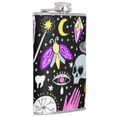 Flasques Vintage tartan brun-orange. (Droite)