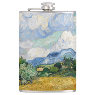 Flasques Vintage Van Gogh Champ de blé avec Cyprès