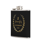 Flasques Vinyl flask with personalized black design  (Gauche)