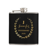 Flasques Vinyl flask with personalized black design  (Devant)