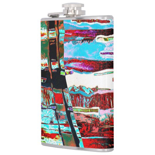 Flasques Vinyl Wrapped Flask – Collapse Reflection Abstract (Gauche)