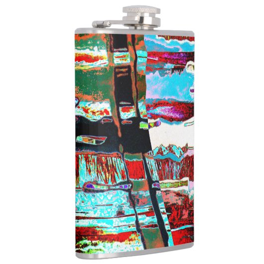 Flasques Vinyl Wrapped Flask – Collapse Reflection Abstract (Droite)
