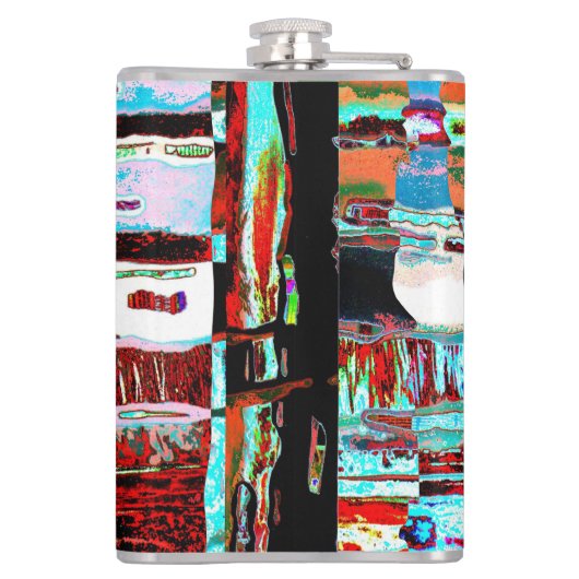 Flasques Vinyl Wrapped Flask – Collapse Reflection Abstract (Dos)