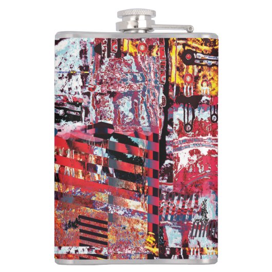 Flasques Vinyl Wrapped Flask – Fragmented Pulse (Dos)