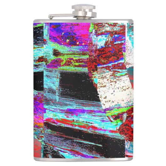 Flasques Vinyl Wrapped Flask – Neon Pulse (Devant)
