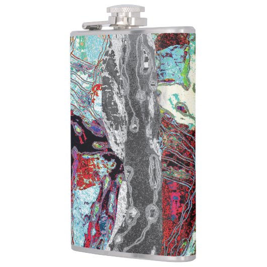 Flasques Vinyl Wrapped Flask – Strata Pulse (Gauche)