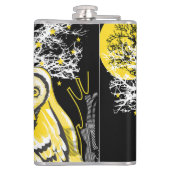 Flasques Vinyl Wrapped Flask – Urban Tree Owl & Wealth (Dos)