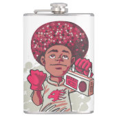 Flasques Vinyl Wrapped Flask – YOUTH Power Afro & Boombox  (Devant)