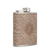 Flasques Vinyle de cuir faux champagne travaillé (Droite)