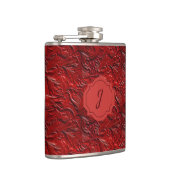 Flasques Vinyle de cuir faux tooled rouge profond (Droite)
