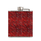 Flasques Vinyle de cuir faux tooled rouge profond (Dos)