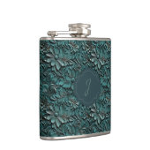 Flasques Vinyle de cuir faux tooled turquoise (Droite)