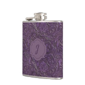 Flasques Vinyle de cuir faux tooled violet (Gauche)